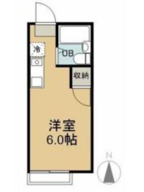 コーポ光(ワンルーム/2階)の間取り写真