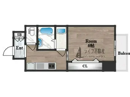 CLASS HILLS 新深江(1K/3階)の間取り写真