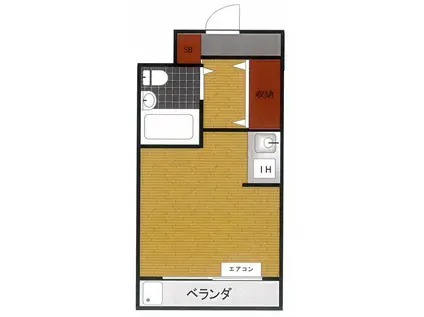 リアーズ江坂(ワンルーム/3階)の間取り写真