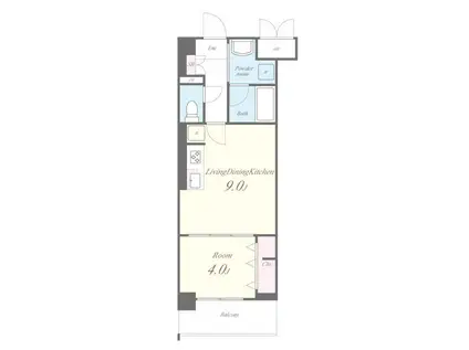 GALLERIA VILLA 中央通II(1LDK/3階)の間取り写真