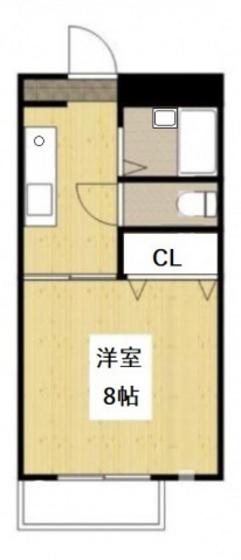 エクセレント伊福町(1K/1階)の間取り写真