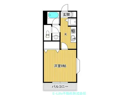 メゾンドソフィア月出(1K/3階)の間取り写真