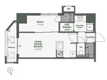 WORVE那覇泉崎(1LDK/10階)の間取り写真