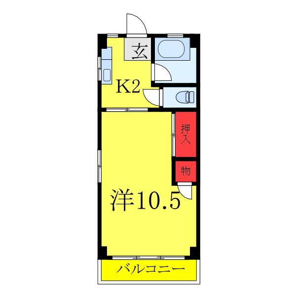 ムラカミ川口ビル(1K/4階)の間取り写真