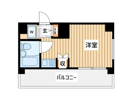 ダイアパレス反町公園(ワンルーム/7階)の間取り写真