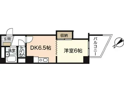 PRES七軒茶屋(1DK/5階)の間取り写真
