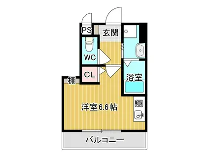 C.REST八尾(ワンルーム/1階)の間取り写真