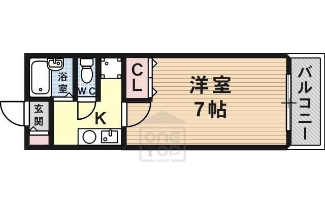ドマーニ(1K/1階)の間取り写真