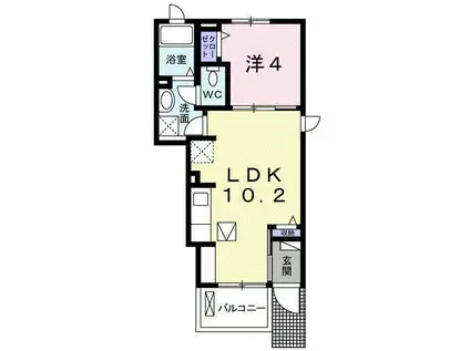 ピアステージ(1LDK/1階)の間取り写真