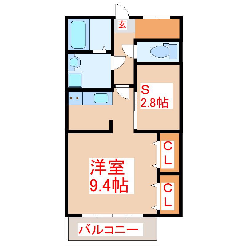浅面ビル(1SK/4階)の間取り写真