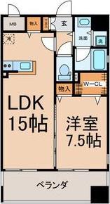 ワイズYS(1LDK/9階)の間取り写真