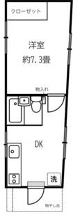 小林荘(1DK/2階)の間取り写真