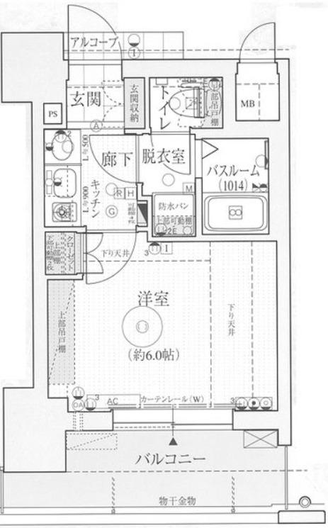 エステムプラザ梅田イースト(1K/2階)の間取り写真