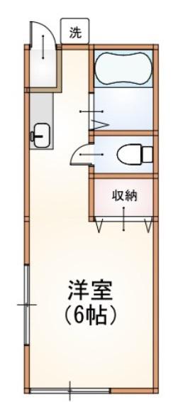 ナショナルコート(ワンルーム/1階)の間取り写真
