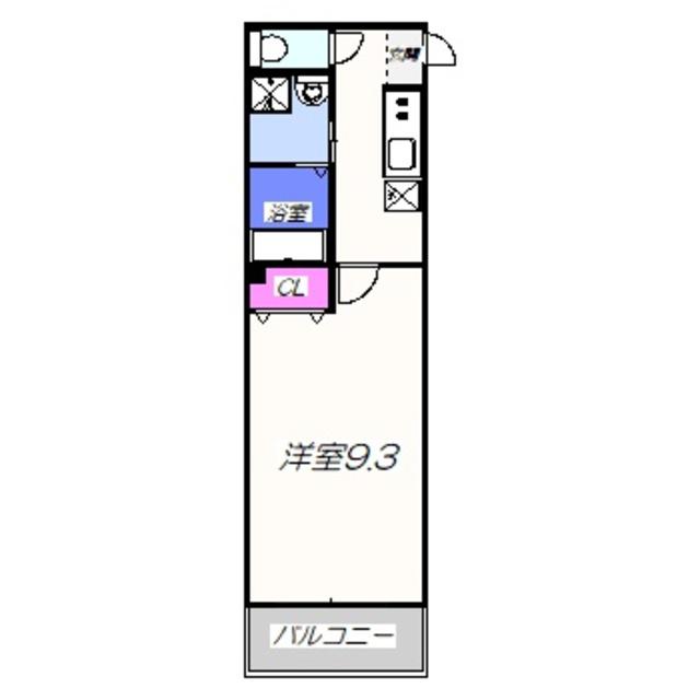 レクラン七道(1K/2階)の間取り写真