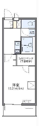 レオパレスソレーユIII(1K/2階)の間取り写真