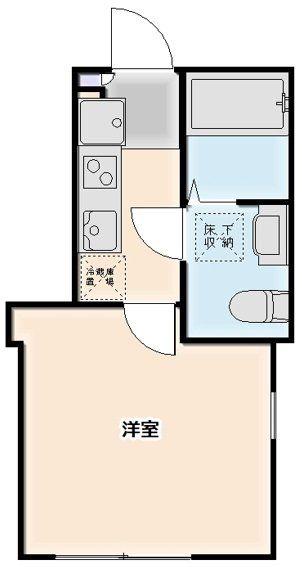HAUS AM PARK(1K/1階)の間取り写真