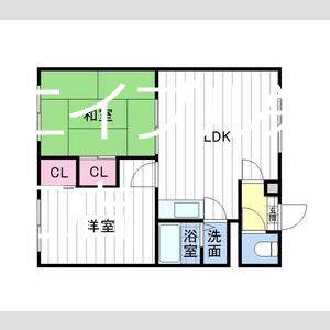 ローヤルハイム(2LDK/2階)の間取り写真