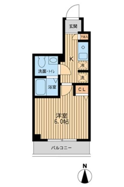 ドゥーエ東陽町(1K/2階)の間取り写真