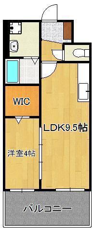 ラ・アヴェニール(1LDK/1階)の間取り写真