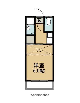 101コーポ笹原(1K/2階)の間取り写真