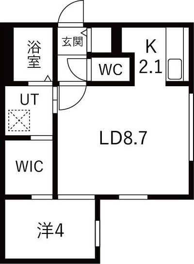 ルーチェN19(1LDK/4階)の間取り写真