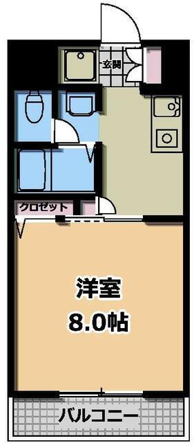 ホワイトレジデンス(1K/3階)の間取り写真