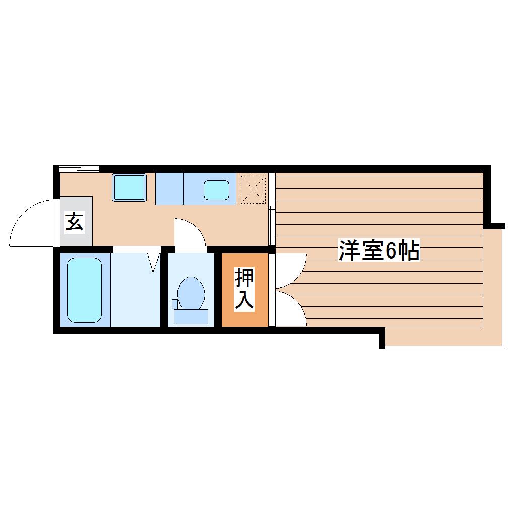 ホワイトファミール高和(1K/1階)の間取り写真