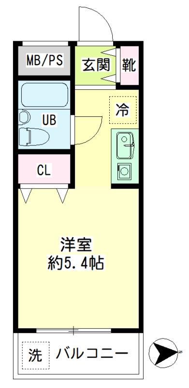第57新井ビル(ワンルーム/3階)の間取り写真
