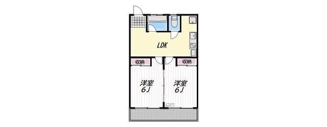 LUCA(2LDK/1階)の間取り写真