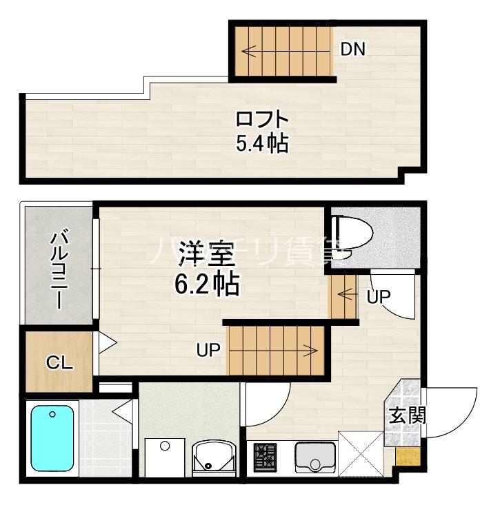 MAISON HIKARI II(1K/1階)の間取り写真