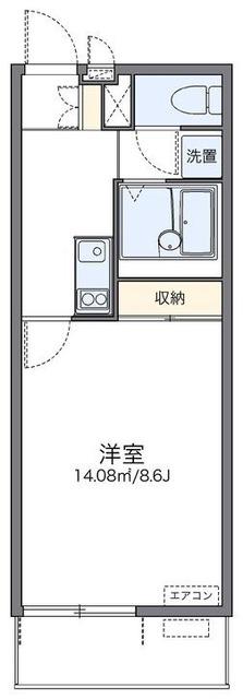 レオネクストドエル小竹向原(1K/3階)の間取り写真