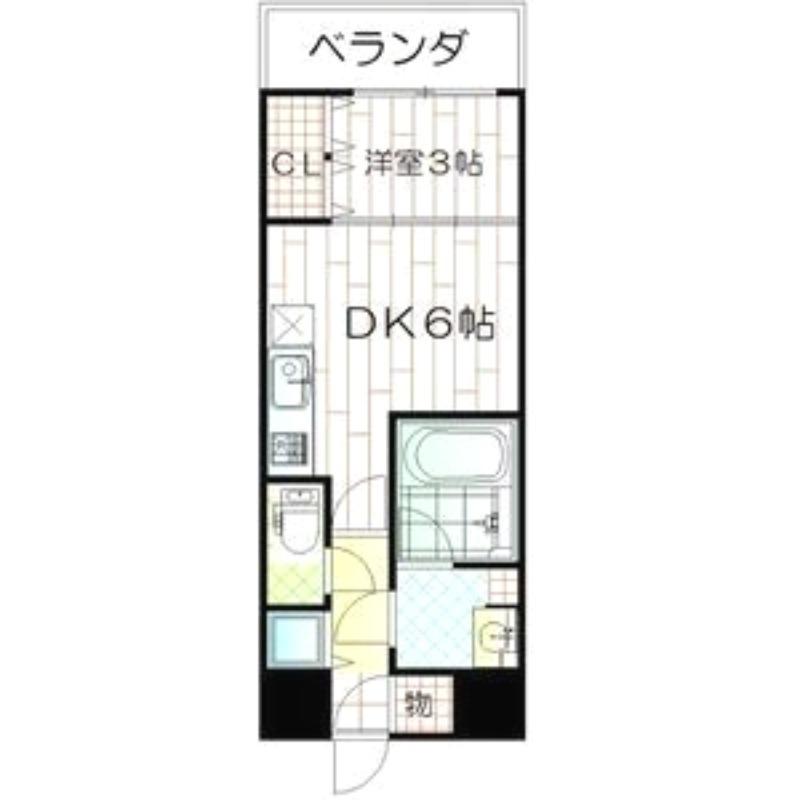 オリエンテム(1DK/7階)の間取り写真