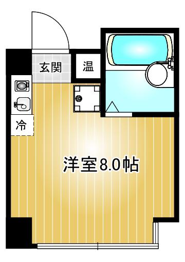 長谷川ビル出来町(ワンルーム/2階)の間取り写真