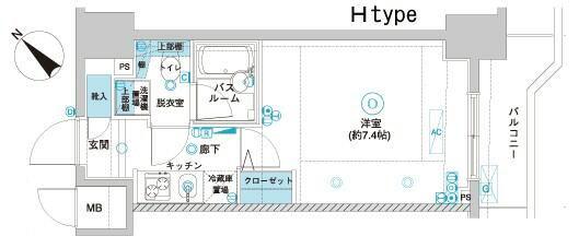 フェニックス横濱関内BAY GAIA(1K/5階)の間取り写真