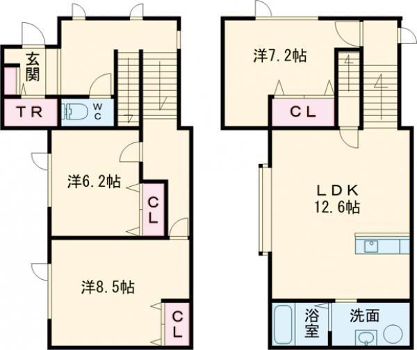 NOK HUUK(3LDK/1階)の間取り写真