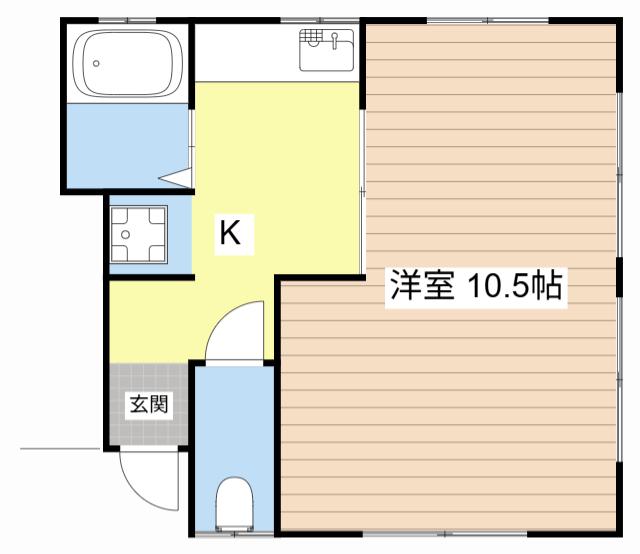 コーポMT 妙法寺町(1K/1階)の間取り写真
