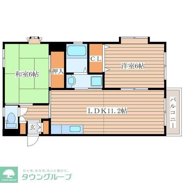 シュトラール弐番館(2LDK/1階)の間取り写真