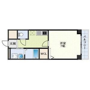 HII西明石(1K/2階)の間取り写真