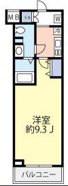 グランヴァン西馬込III(1K/1階)の間取り写真
