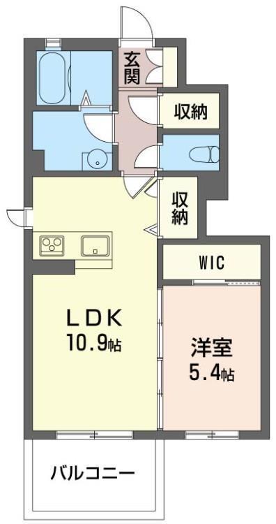 アンジュ(1LDK/1階)の間取り写真