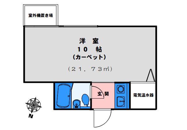プライム赤坂(ワンルーム/5階)の間取り写真