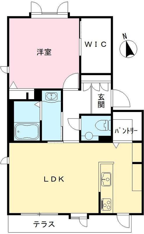 DAIKENN浜寺南町L棟(1LDK/1階)の間取り写真