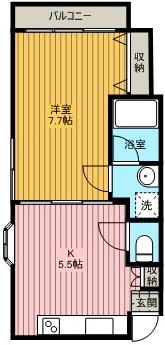 サンライズハイツ(1DK/3階)の間取り写真