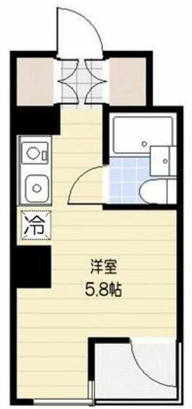 国分寺シティハイツ(ワンルーム/4階)の間取り写真
