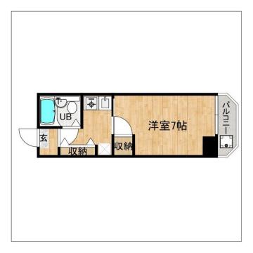 デイズマンション(1K/2階)の間取り写真