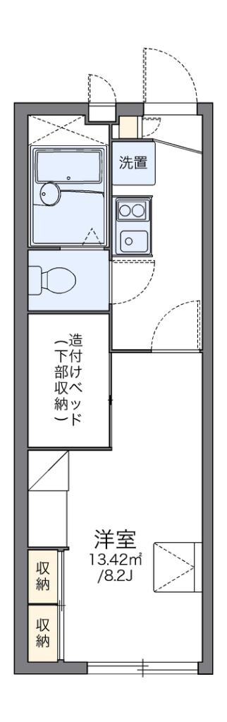 レオパレス北巽駅西(1K/1階)の間取り写真