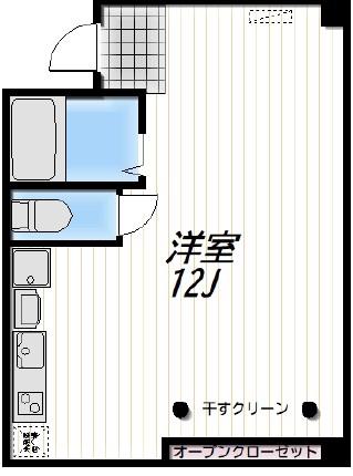 LUCA(ワンルーム/3階)の間取り写真