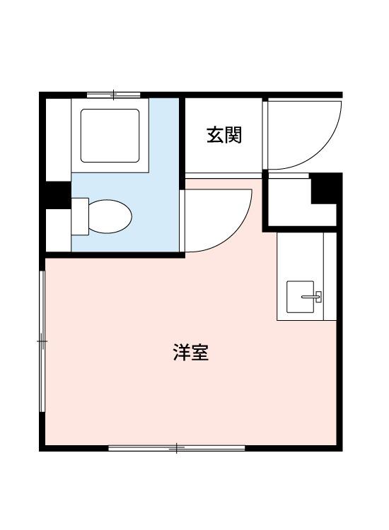 広栄コーポ(ワンルーム/3階)の間取り写真