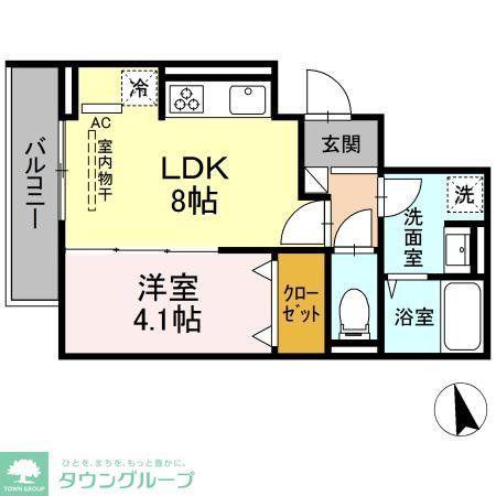 レクシア高島平(1LDK/3階)の間取り写真